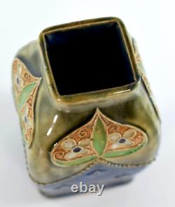 ANTIQUE ROYAL DOULTON ART NOUVEAU STONEWARE VASE c1900