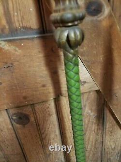 ART NOUVEAU Graceful Curved Arm Bridge Floor Lamp Scaled Design green patina