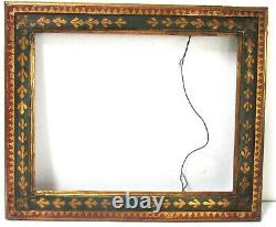 ART NOUVEAU, HAND MADE GOLD / GREEN /RED FRAME 13 1/2 X 10 1/2 INCH (c-16)