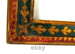 ART NOUVEAU, HAND MADE GOLD / GREEN /RED FRAME 13 1/2 X 10 1/2 INCH (c-16)