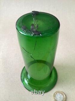 ART NOUVEAU LIBERTY & Co ARCHIBALD KNOX TUDRIC GREEN GLASS VASE 0441. 5 3/4in H