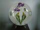 A Lovely Art Nouveau Tube Lined Two Handled Plate Of Purple Flowers