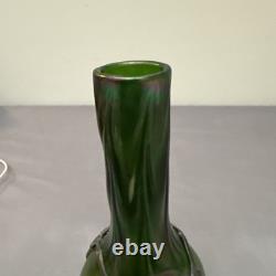 A Pewter Mounted Loetz Vase, Strapped into an Art Nouveau Pewter Mount. (B77)