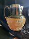A Rare Antique Doulton Lambeth Stoneware Silver Rim Beer/water Jug 9429 Green