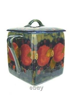 A Rare Wm Moorcroft Pomegranate Pattern Biscuit Box