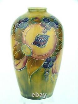 A Rare Wm Moorcroft for Liberty & Co Pomegranate on Ochre Pattern Vase