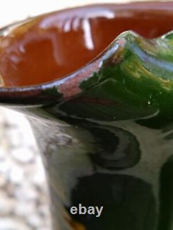 A Stunning Pair of Floral Handpainted Art Nouveau Jack in the Pulpit Vases