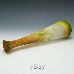 A Tall and Very Fine Emille Galle Cameo Glass Vase c1900