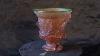 Acc0277 Art Nouveau Glass Vase By Daum Nancy In Red And Green With Flowers And Reptile