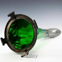Albert Mayer Designed WMF Art Nouveau Green Glass Claret Jug