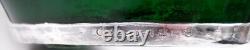 Alvin Glass G3486/1 Antique Art Nouveau American Green Glass Silver Overlay