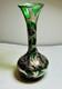 Alvin Vase Antique Art Nouveau American Silver Overlay Green Glass-8