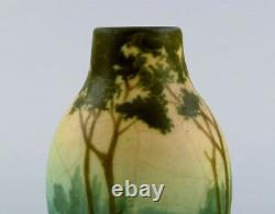 Amalric Walter (1870-1959) for Nancy. Rare vase in glazed ceramics. 1890's