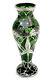 American La Pierre Silver Overlay Green Art Glass Vase, Circa 1900