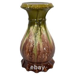 American Pottery Blended Majolica Vintage Art Nouveau Pedestal for Jardiniere