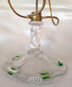 An Art Nouveau Stuart Peacock Eye/Cairngorm 4 Branch Glass Epergne/Vase c1910