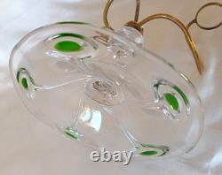 An Art Nouveau Stuart Peacock Eye/Cairngorm 4 Branch Glass Epergne/Vase c1910