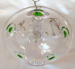 An Art Nouveau Stuart Peacock Eye/Cairngorm 4 Branch Glass Epergne/Vase c1910