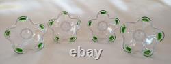 An Art Nouveau Stuart Peacock Eye/Cairngorm 4 Branch Glass Epergne/Vase c1910