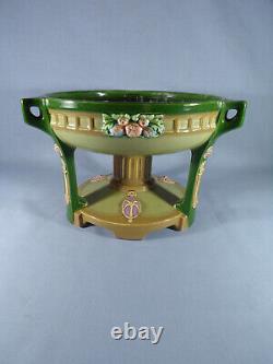 An Eichwald 7766 Czechoslovakion Majolica Comport Centre Piece (art Nouoeau)