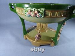 An Eichwald 7766 Czechoslovakion Majolica Comport Centre Piece (art Nouoeau)