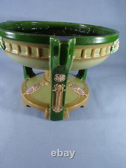 An Eichwald 7766 Czechoslovakion Majolica Comport Centre Piece (art Nouoeau)