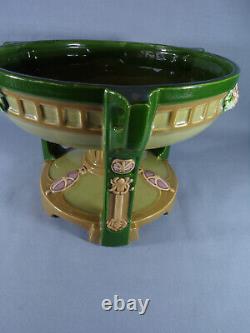 An Eichwald 7766 Czechoslovakion Majolica Comport Centre Piece (art Nouoeau)