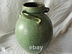 An Imposing Brannam (Barnstable) Vase with Mottle Green Glaze 39cm