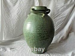 An Imposing Brannam (Barnstable) Vase with Mottle Green Glaze 39cm