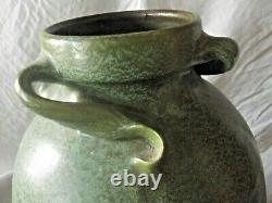 An Imposing Brannam (Barnstable) Vase with Mottle Green Glaze 39cm