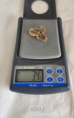 Antique 15ct Yellow Gold brooch. Set with A Peridot. Art Nouveau period. C1900