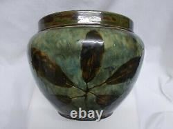 Antique 1904 Royal Doulton Lambeth Autumn Leaves Foliage Rose Collins Jardiniere