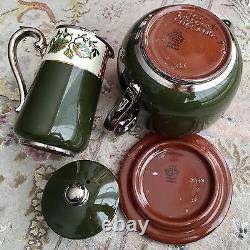 Antique (1909) English Gibson & Sons Albany & Harvey Pottery Teapot & Stand Set