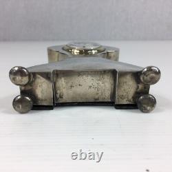 Antique 1913 Charles S Green & Co Art Nouveau Solid Silver Cased Clock A/F