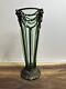 Antique 19th Century Art Nouveau Swag Vase With Green Blown Glass. As Is