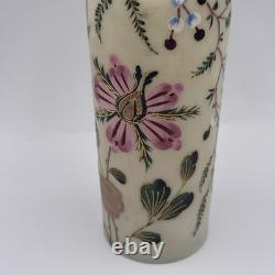 Antique 8 F. Von Poschinger Art Nouveau Burmese Glass Bottle WithTop UV Reactive