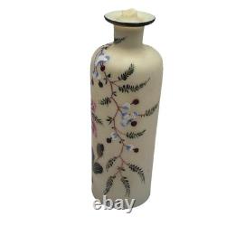 Antique 8 F. Von Poschinger Art Nouveau Burmese Glass Bottle WithTop UV Reactive