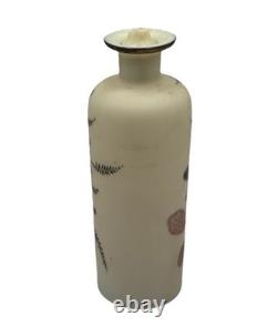 Antique 8 F. Von Poschinger Art Nouveau Burmese Glass Bottle WithTop UV Reactive