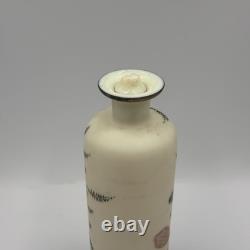 Antique 8 F. Von Poschinger Art Nouveau Burmese Glass Bottle WithTop UV Reactive