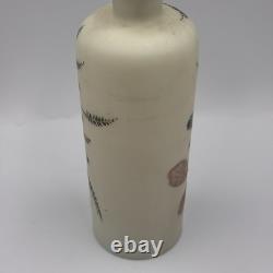 Antique 8 F. Von Poschinger Art Nouveau Burmese Glass Bottle WithTop UV Reactive
