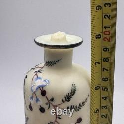 Antique 8 F. Von Poschinger Art Nouveau Burmese Glass Bottle WithTop UV Reactive