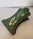 Antique Apollo Studios Art Nouveau Bronze Green Slag Glass Letter Paper Clip