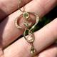 Antique Art Nouveau 14ct Gold Peridot & Pearl Lavalier Pendant C. 1900 2.28 Grams