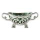 Antique Art Nouveau 1904 Sterling Silver Green Glass Salt Dish Cellar Bowl W&h