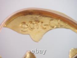 Antique Art Nouveau 9k Gold Seed Pearl & Green Peridot Lavalier Pendant