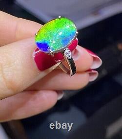 Antique Art Nouveau Ammolite And Diamond Ring