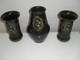 Antique Art Nouveau Art Deco Denby Cedric Pattern Tube Lined Pottery Vases