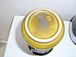Antique Art Nouveau Art Deco Denby Cedric Pattern Tube Lined Pottery Vases