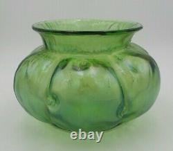 Antique Art Nouveau Austrian Loetz Crete Rusticana Iridescent Art Glass Vase