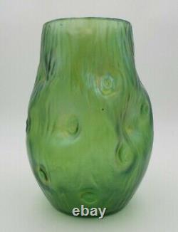Antique Art Nouveau Austrian Loetz Crete Rusticana Iridescent Art Glass Vase